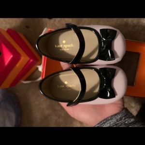 Kate spade pink and black bow nwt